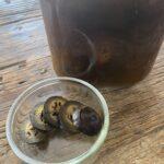 syltede grønne valnødder