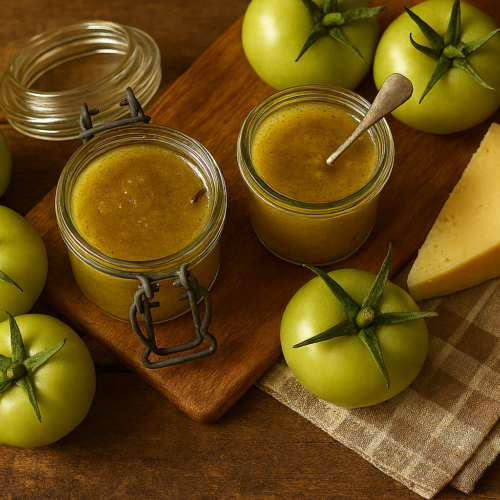 grøn tomat marmelade